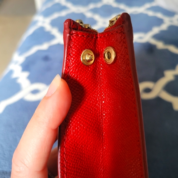 Coach red leather clutch/wristlet - Picture 9 of 9